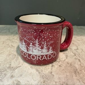 Colorado mountain red coffee mug